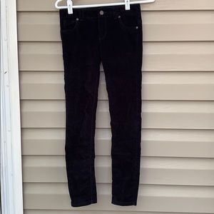 Joe Fresh girls black velvet jeans  $5/25